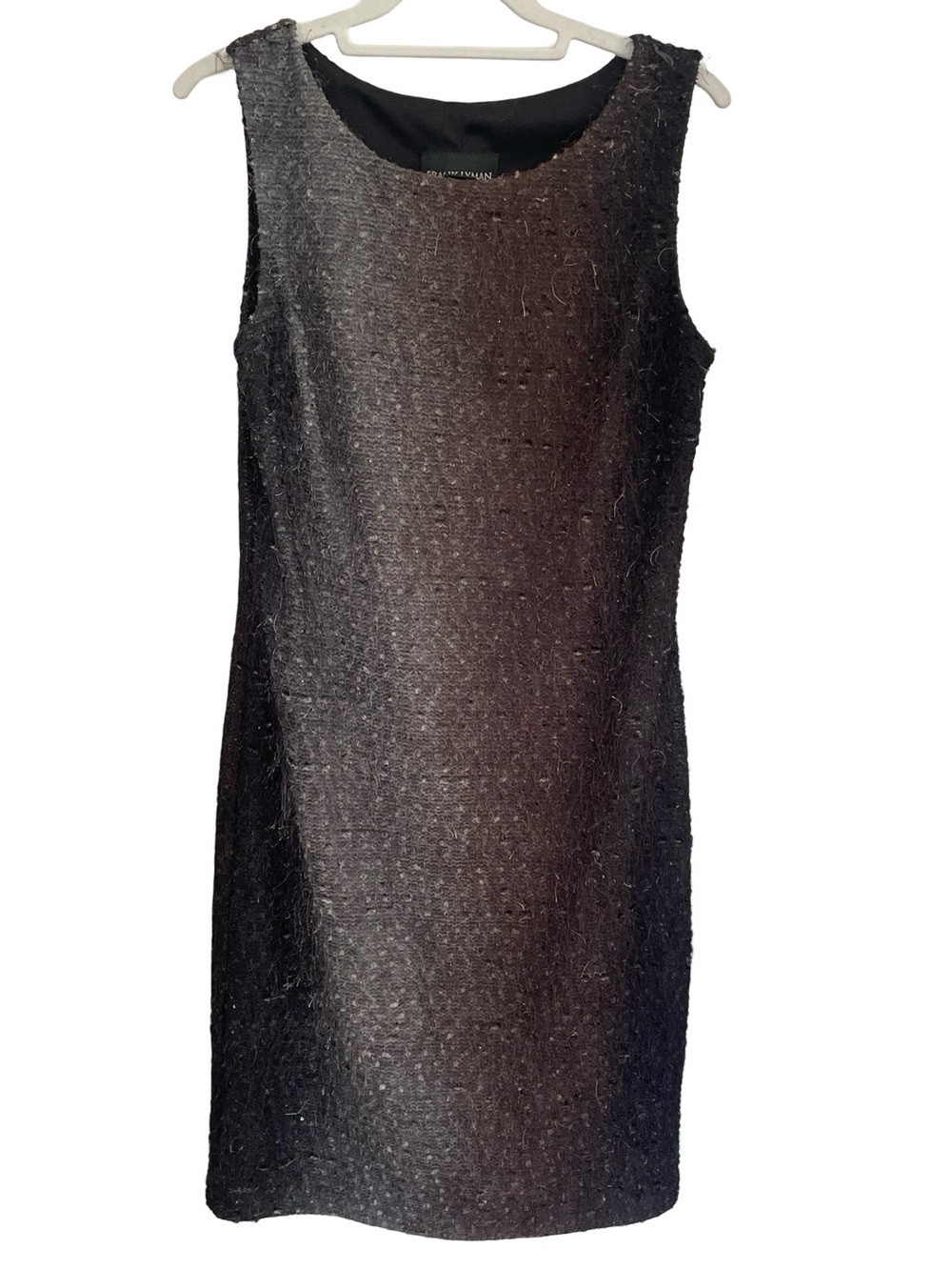Frank Lyman Design Sleeveless Black Textured Shift Dress